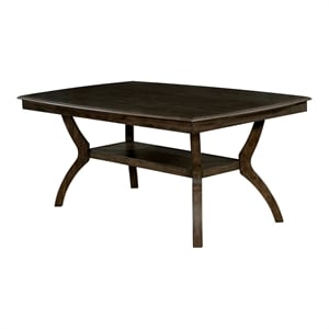 Furniture of America Angie Transitional Wood Dining Table in Satin Walnut