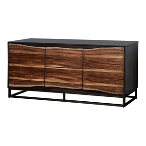 furniture of america beaver rustic wood 64-inch tv stand in dark oak