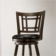 Furniture of America Charleen Wood 29-Inch Swivel Bar Stool in Brown Cherry