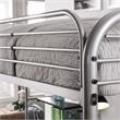 Furniture of America Kandice Metal Twin over Workstation Bunk Bed in Silver