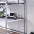 Furniture of America Kandice Metal Twin over Workstation Bunk Bed in Silver