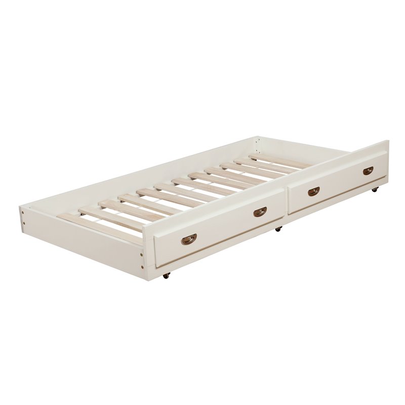 Furniture of America Delphine Transitional Solid Wood Trundle in White