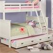 Furniture of America Delphine Transitional Solid Wood Trundle in White