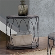 Furniture of America Haverford Wood 1-Shelf End Table in Weathered Gray