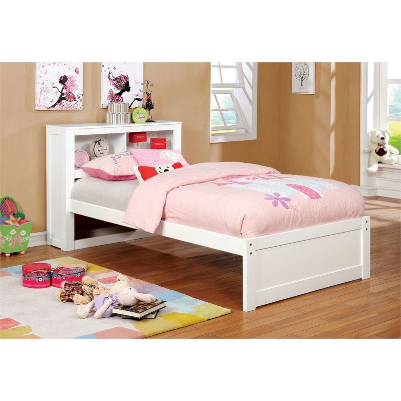 Furniture Of America Tedworth Bookshelf Twin Daybed In White Idf