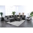 Furniture of America Turnstein Contemporary Chenille U-Shape Sectional in Gray