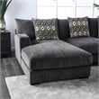 Furniture of America Turnstein Contemporary Chenille U-Shape Sectional in Gray