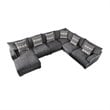 Furniture of America Turnstein Contemporary Chenille U-Shape Sectional in Gray