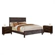 Bahlmer 3 Piece Queen Panel Bed with Nightstand (Set of 2) Set in Rustic Brown