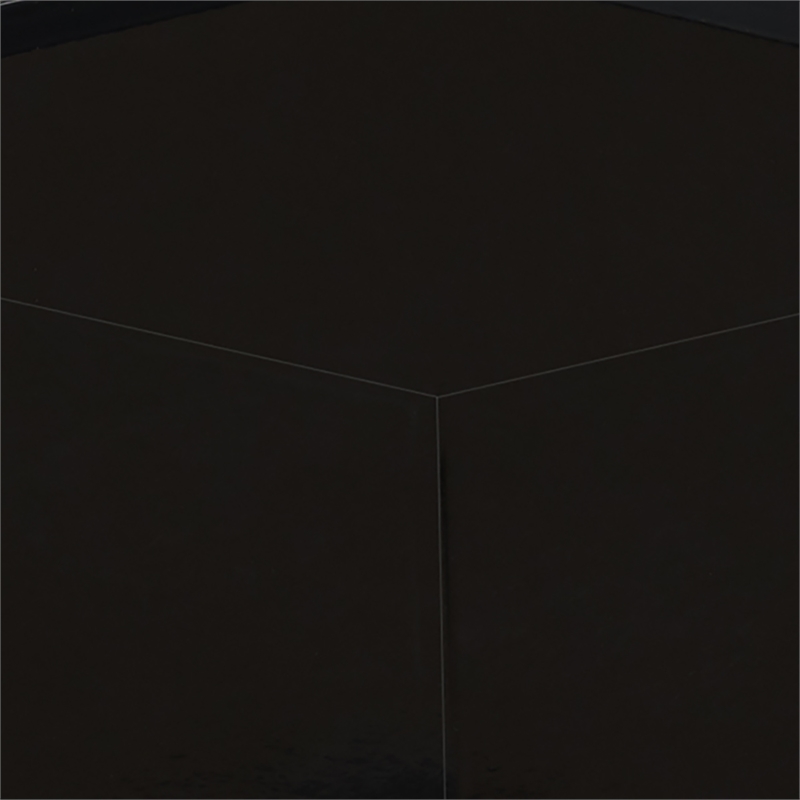 Furniture of America Bok 2-Piece Black Wood Coffee and End Table Set