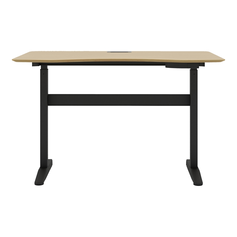 Furniture of America Glenda Metal Adjustable Long Standing Desk in Black