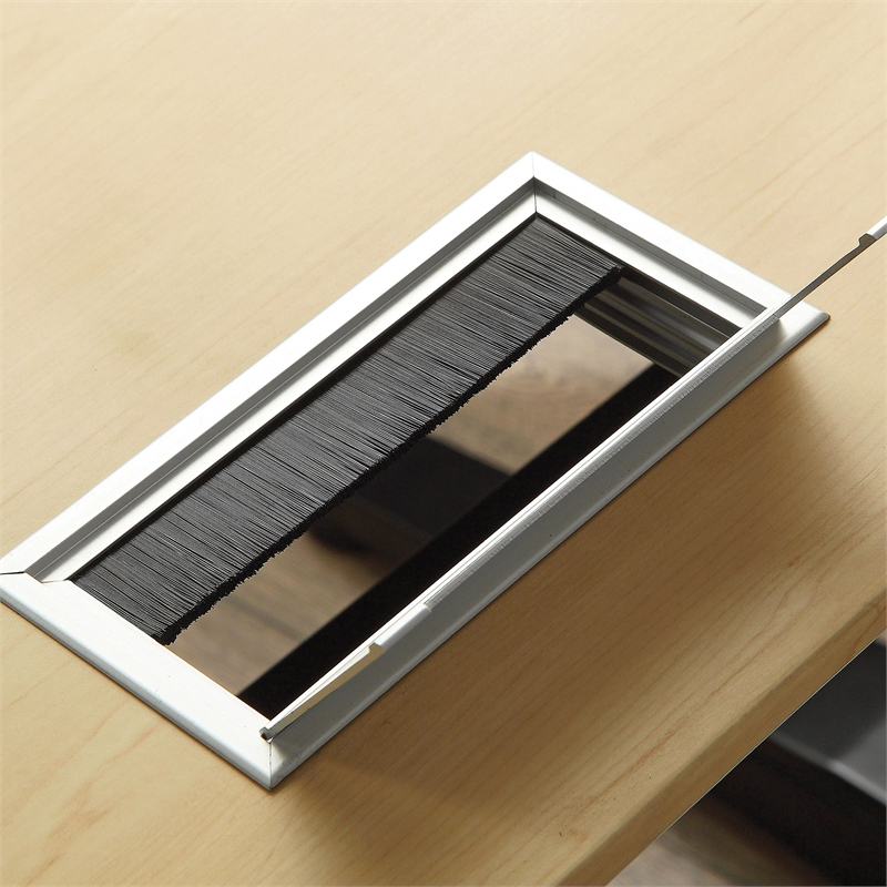 Furniture of America Glenda Metal Adjustable Long Standing Desk in Black