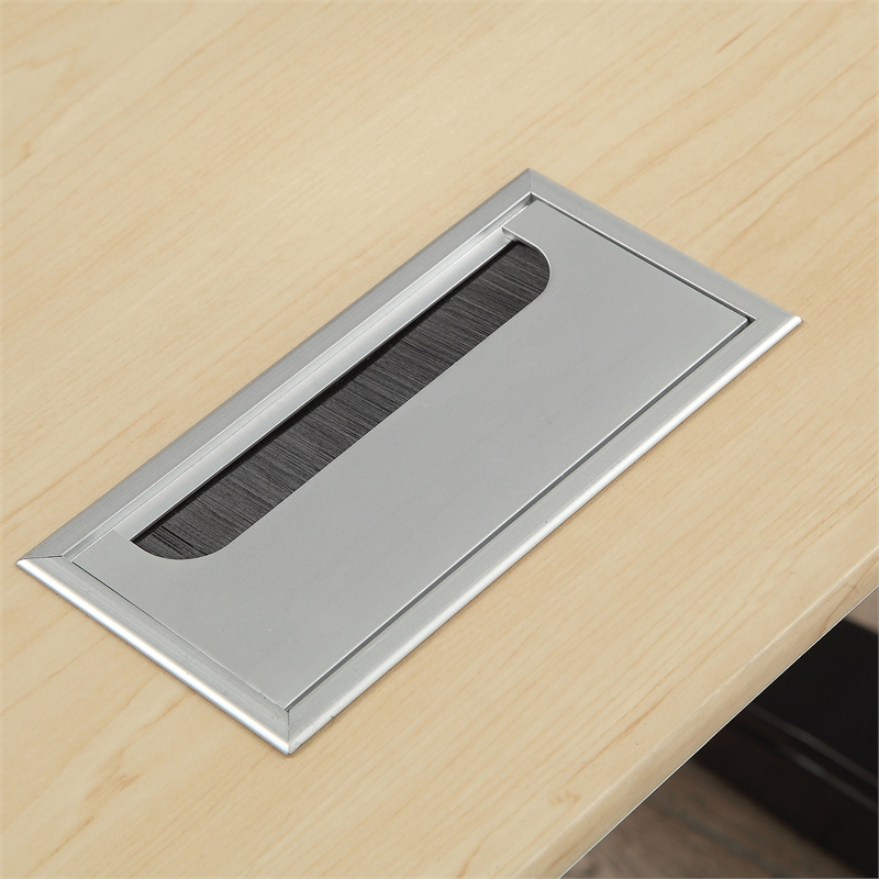 Furniture of America Glenda Metal Adjustable Long Standing Desk in Black