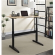 Furniture of America Glenda Metal Adjustable Long Standing Desk in Black