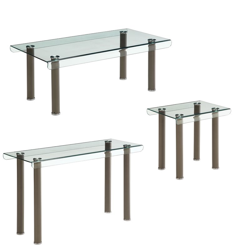 Console Table Set In Champagne Cymax, Console Table Set Of 3