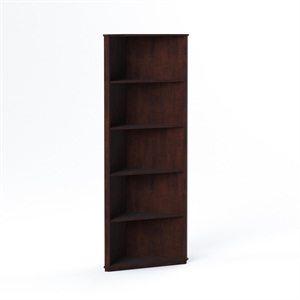 furniture of america lucy 5 shelf contemporary wooden corner bookcase