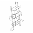 Furniture of America Lili Contemporary Wood 4-Shelf Bookcase in Light Walnut
