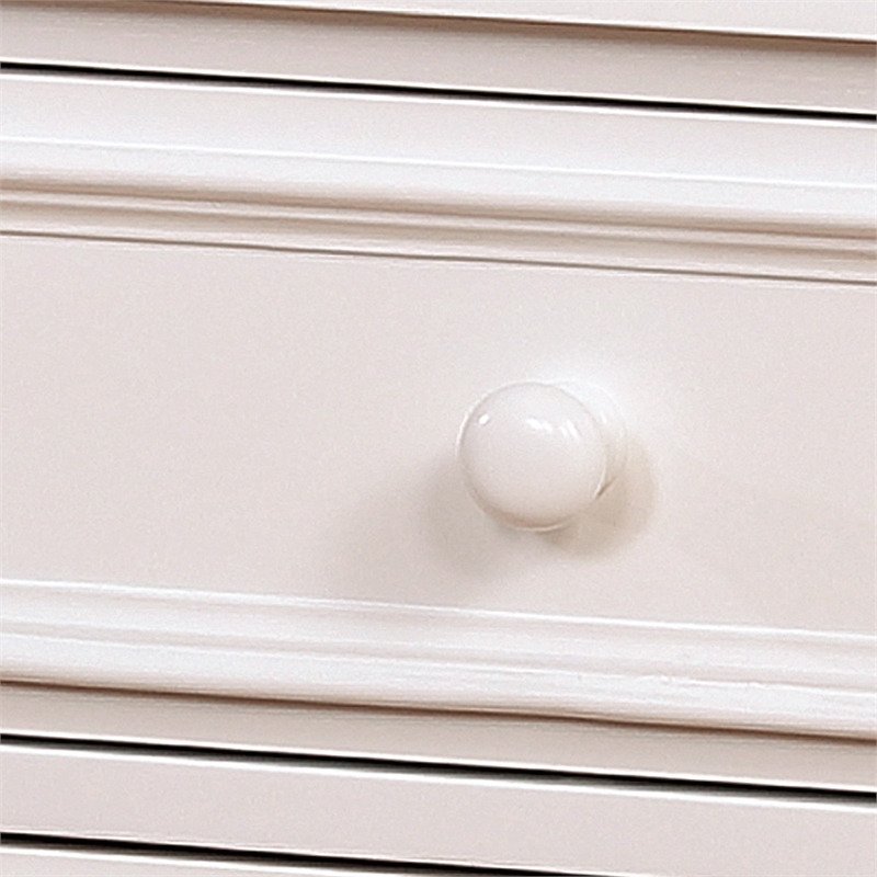 Furniture of America Noell Solid Wood 2-Drawer Kids Nightstand in White