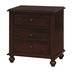 furniture of america noell 2 drawer traditional wooden kids nightstand