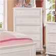 Furniture of America Noell Solid Wood 5-Drawer Chest in White