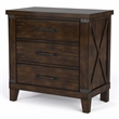 Furniture of America Andrew Rustic Wood 3-Drawer Nightstand in Dark Walnut