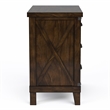 Furniture of America Andrew Rustic Wood 3-Drawer Nightstand in Dark Walnut