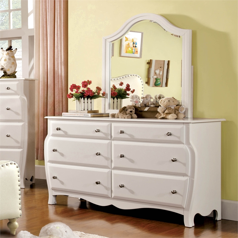 Furniture Of America Diane Transitional 6 Drawer Dresser With