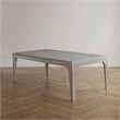 Furniture of America Desi 84-Inch Wood Rectangle Dining Table in Silver