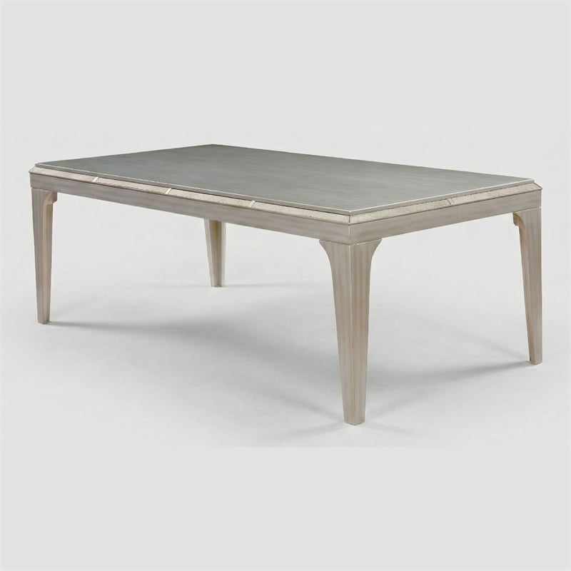 Furniture of America Desi 84-Inch Wood Rectangle Dining Table in Silver