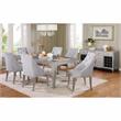 Furniture of America Desi Wood Dining Buffet Cabinet with Wine Rack in Silver