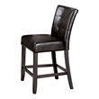Furniture of America Peeves Wood Counter Height Chair in Espresso (Set of 2)