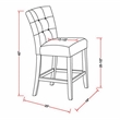 Furniture of America Peeves Wood Counter Height Chair in Espresso (Set of 2)