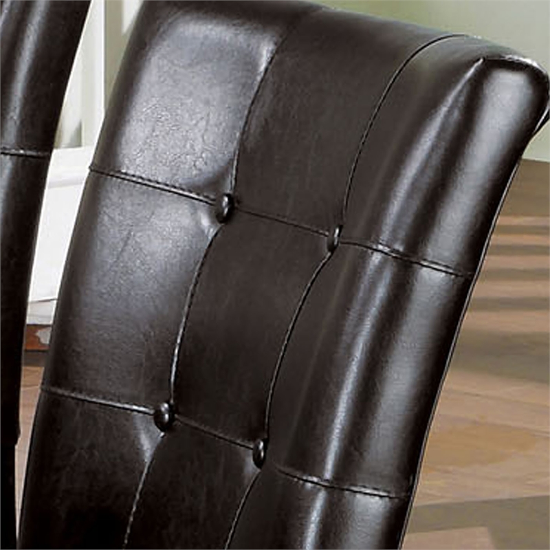 Furniture of America Peeves Wood Counter Height Chair in Espresso (Set of 2)