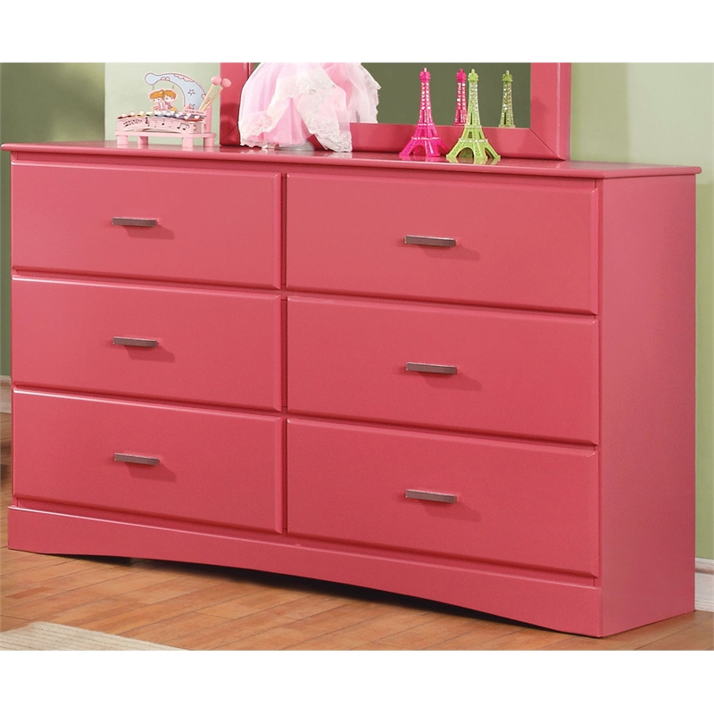 pink kids dresser