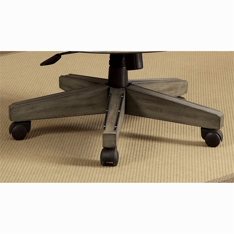 Furniture of America Bellamy Contemporary Wood Adjustable Gaming Chair in Gray