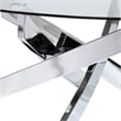 Furniture of America Cheatham Contemporary Glass Top Coffee Table in Chrome
