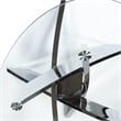Furniture of America Cheatham Contemporary Glass Top Coffee Table in Chrome