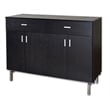 Furniture of America Coloma Wood 2-Drawer Buffet Server in Black and Chrome