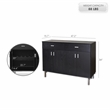 Furniture of America Coloma Wood 2-Drawer Buffet Server in Black and Chrome