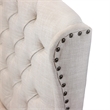 Furniture of America Sinuata Fabric Tufted 3-Seater Loveseat Bench in Beige