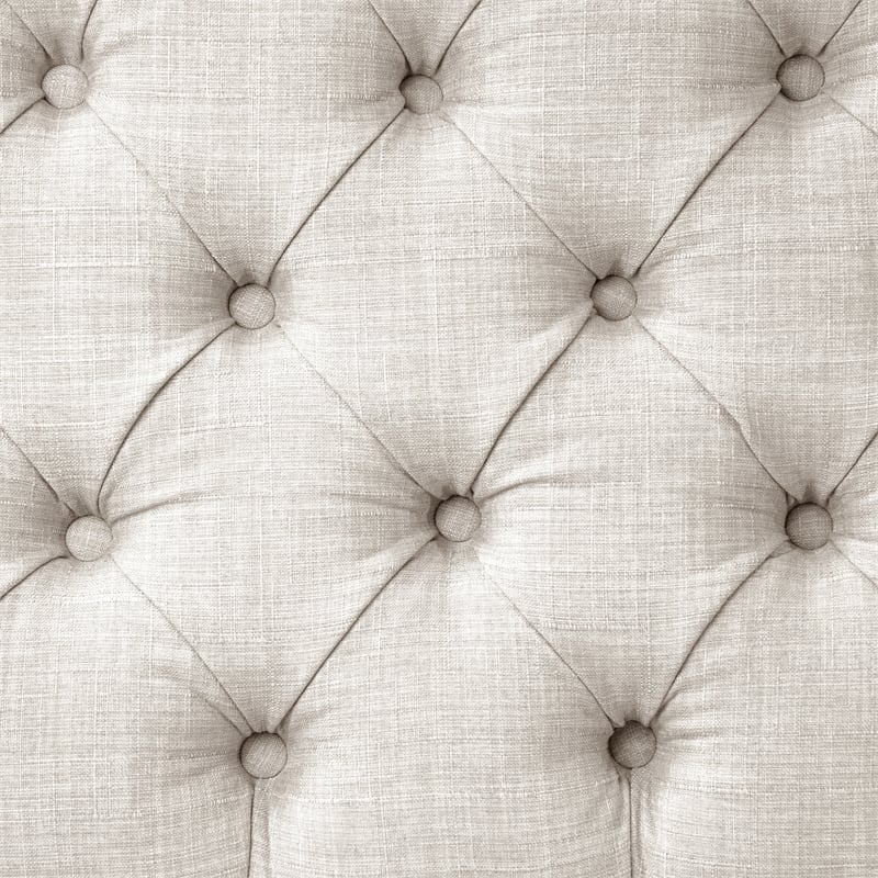 Furniture of America Sinuata Fabric Tufted 3-Seater Loveseat Bench in Beige