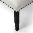 Furniture of America Sinuata Fabric Tufted 3-Seater Loveseat Bench in Beige
