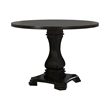 Furniture of America Kabini Wood Round Pedestal Dining Table in Antique Black