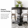 Furniture of America Kabini Wood Round Pedestal Dining Table in Antique Black