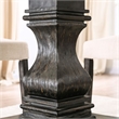 Furniture of America Kabini Wood Round Pedestal Dining Table in Antique Black