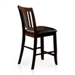 Furniture of America Ellenwood Wood Counter Height Stool in Espresso (Set of 2)