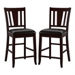 Furniture of America Ellenwood Wood Counter Height Stool in Espresso (Set of 2)