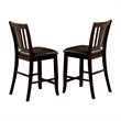 Furniture of America Ellenwood Wood Counter Height Stool in Espresso (Set of 2)