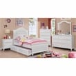Furniture of America Noell Wood Dresser and Mirror Set in White