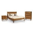 FOA Belkor 3-Piece Oak Solid Wood Bedroom Set - King + Nightstand + Chest